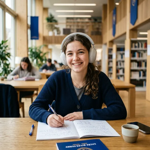 Lycéen préparant le Baccalauréat